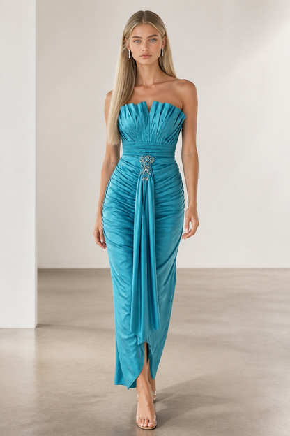 Bleu Royale

Pleated Satin Corset & Draped Jersey Skirt