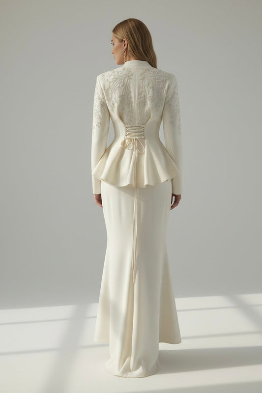 Maison Signature Suit - Tailored Embroidered Blazer & skirt