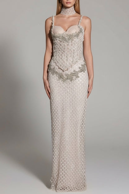 A Maison Two piece Set – Embellished Corset & Fitted Long Skirt