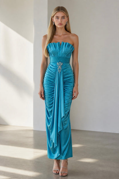 Bleu Royale

Pleated Satin Corset & Draped Jersey Skirt