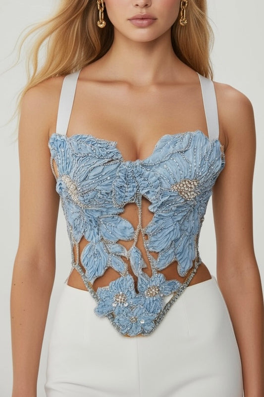 Corset Maison Bèluè – Handcrafted Draped Embroidery Corset