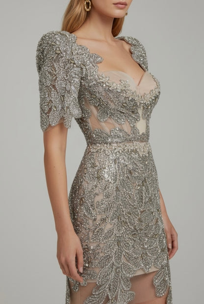 Amere Couture -Two-Piece with Sculpted Corset and Flowing Skirt