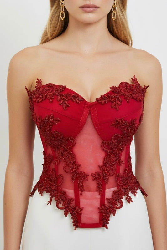 Corset Róuge – handcrafted couture piece