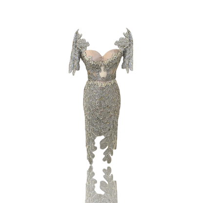 Amere Couture -Two-Piece with Sculpted Corset and Flowing Skirt