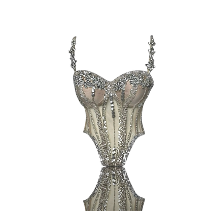 Corset la Maison pérle  – Handcrafted Crystal & Pearl