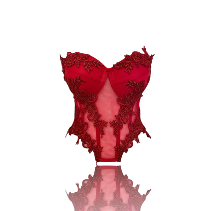 Corset Róuge – handcrafted couture piece